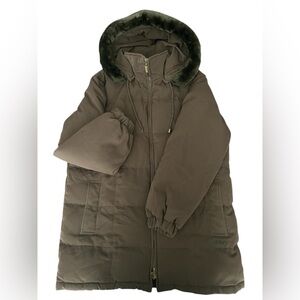 Bromley Sport Chocolate Brown Down Feather Long Line Heavy Winter Coat